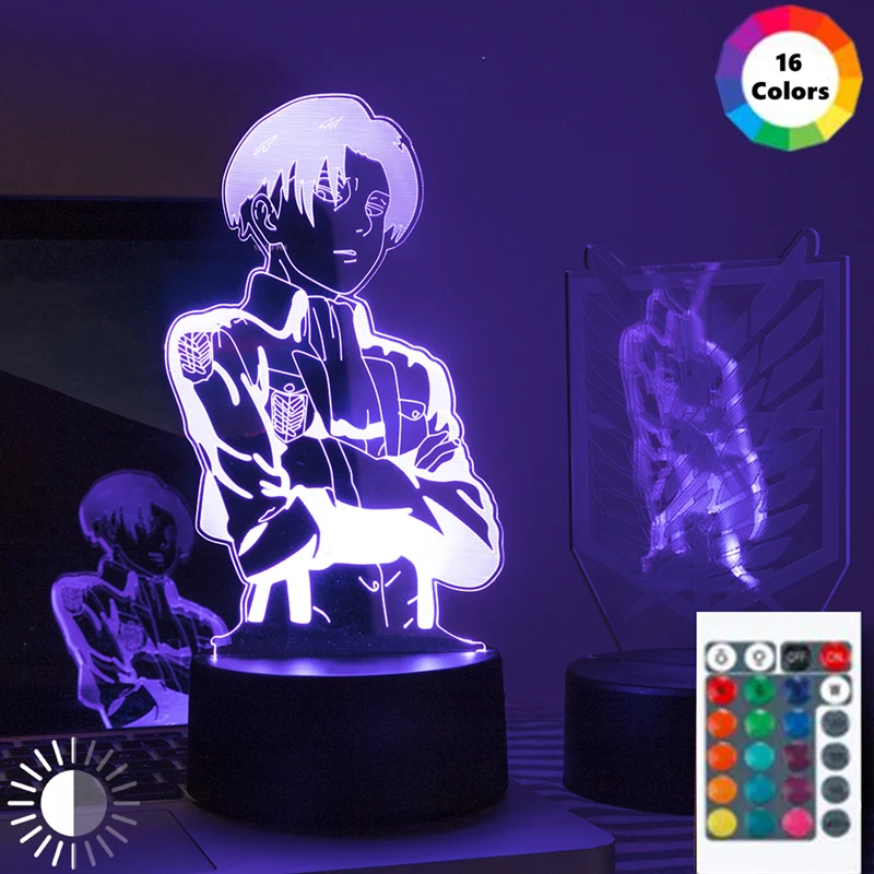 

27 Patterns Attack on Titan Anime Lamp Manga Figure Attaque Des Titan Hange Zoe Shingeki No Kyojin Armin Arlert Gift Night Light