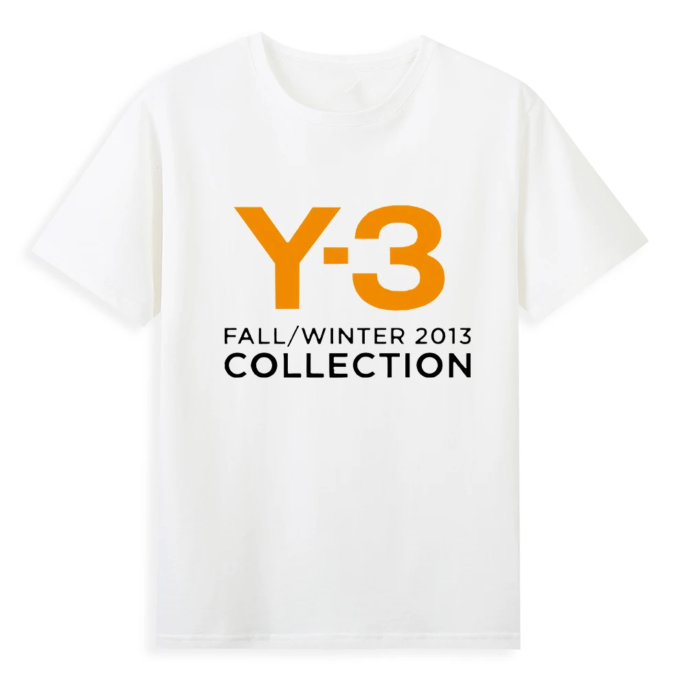 Brand Luxury Yohji T Shirt Yamamoto Letter Y/3 Men's Clothing Black Short Sleeve Four Seasons Pure Cotton Oversized T-shirts