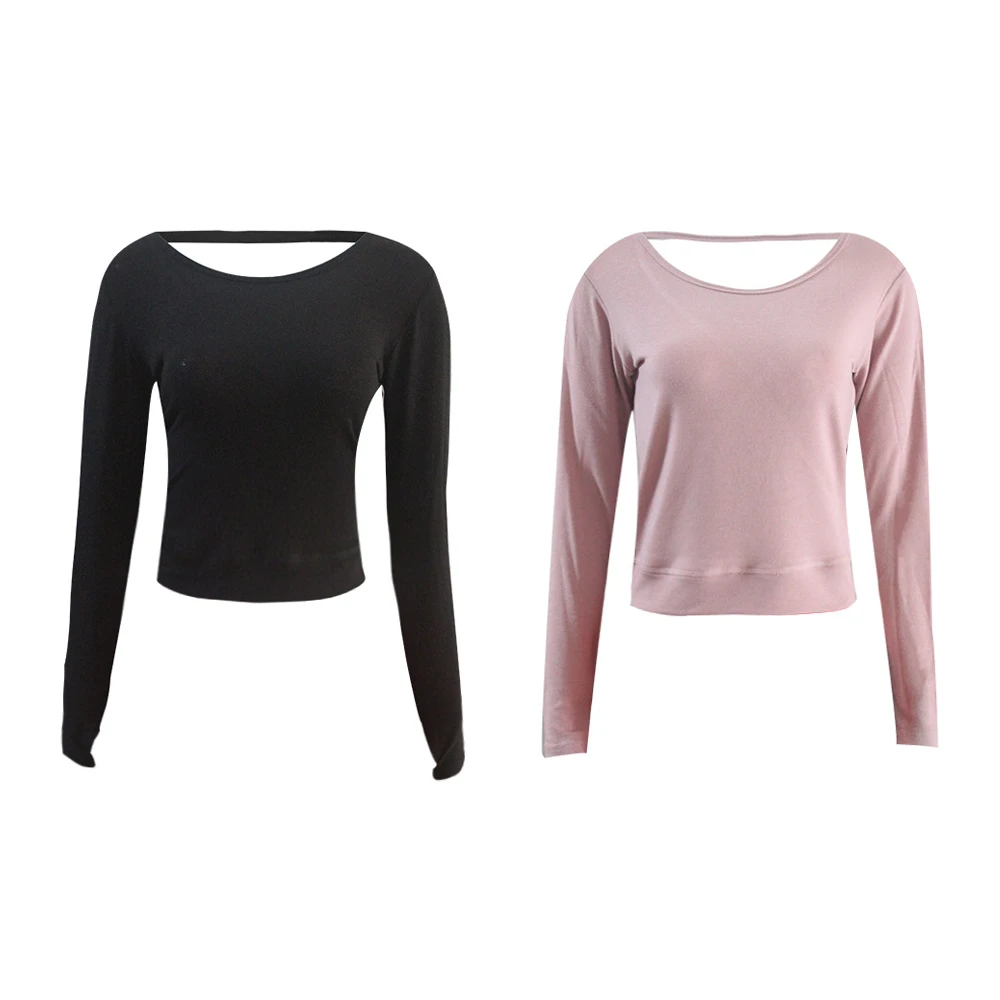 New Yoga Fitness T Women's Slim Back Long Sleeve Women Sweat Soft Stretch Running Casual Finger | Спорт и развлечения