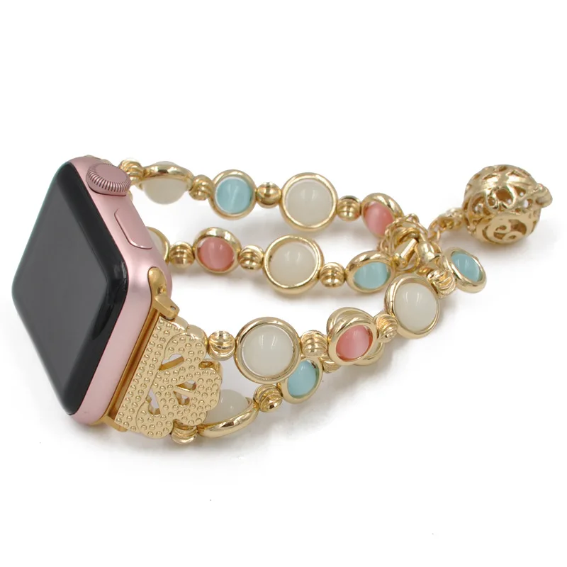 

Luminous Stone Watch Strap For Apple Watch Series 4 5 44mm 40mm Women Bracelet Band For IWatch Series 3 2 38mm 42mm Accessories