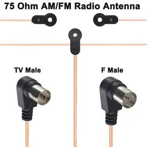 Радиоантенна, 75 Ом, AMFM, универсальная Т-образная дипольная аудиоантенна HD F MaleTV Male для Yamaha