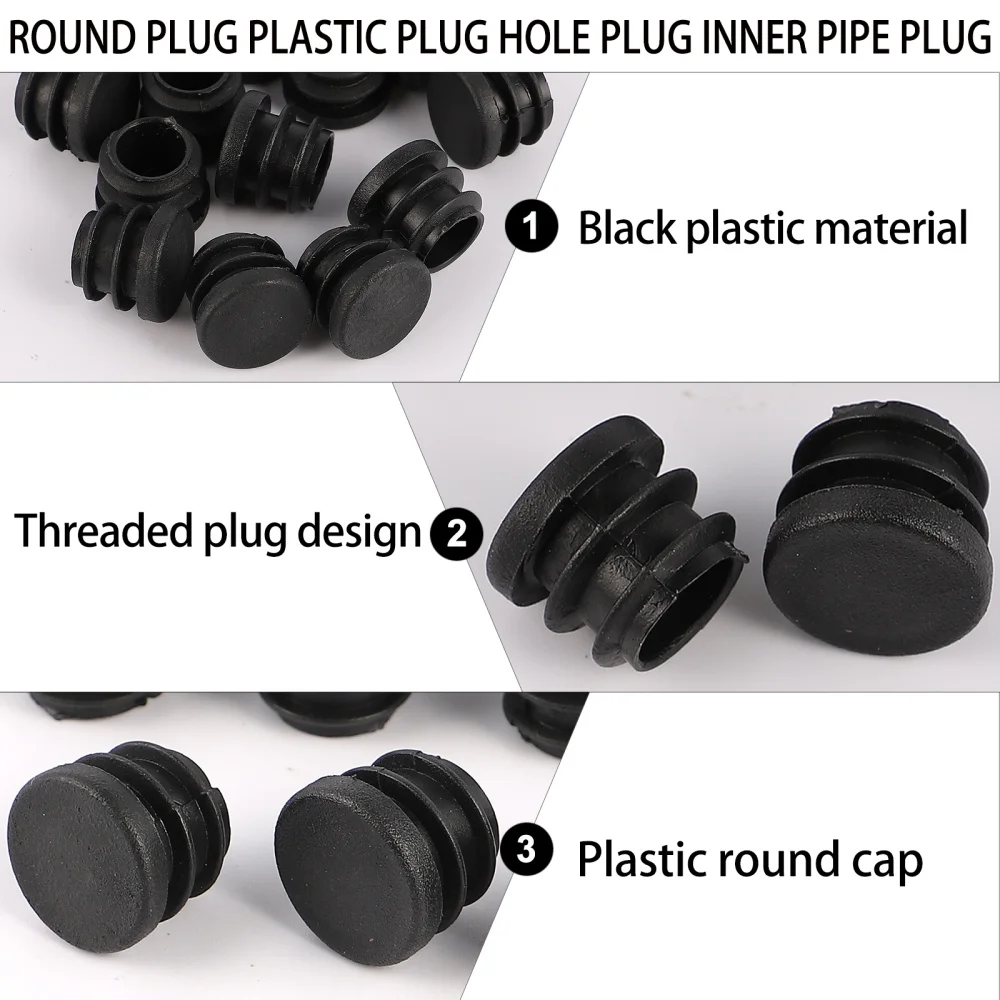 

100pcs Tube Bung 25mm Blanking End Caps Round Furniture Leg Insert Plug