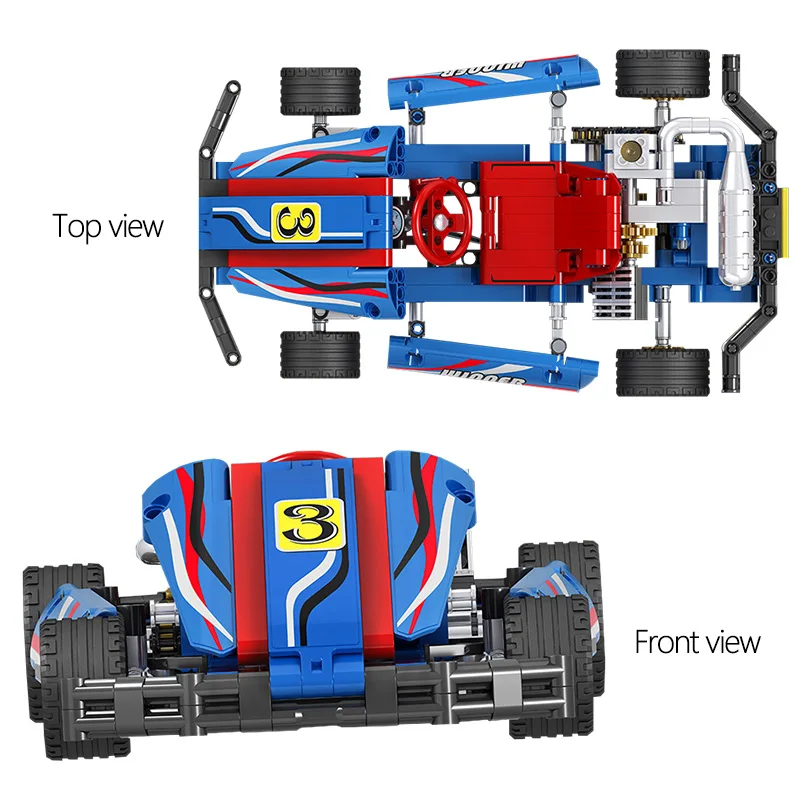 1:8 строительные блоки технический город гоночный автомобиль карта обучающий