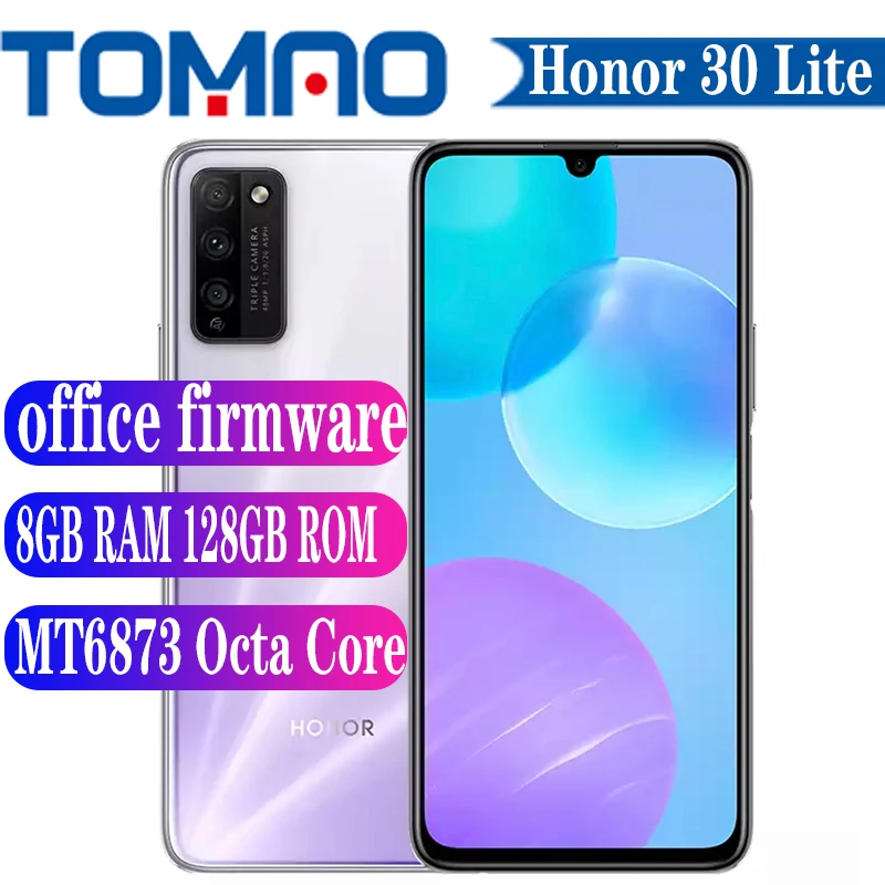 Honor 30 lite 5G сотовый телефон 90 Гц Экран 6 ГБ 8 Оперативная память 128 Гб Встроенная Octa