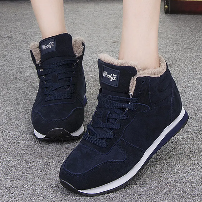 

Women Boots Winter Shoes 2020 Plus Size 46 Ankle Boots For Women Shoes Snow Botas Mujer Casual Booties Warm Winter Sneakers