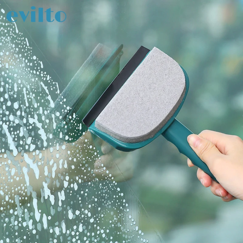 

Double-sided Household Window Cleaning Brush Silicone Table Glass Cleaning Tool with Blade For Car Mirror Wiper Brush Tool