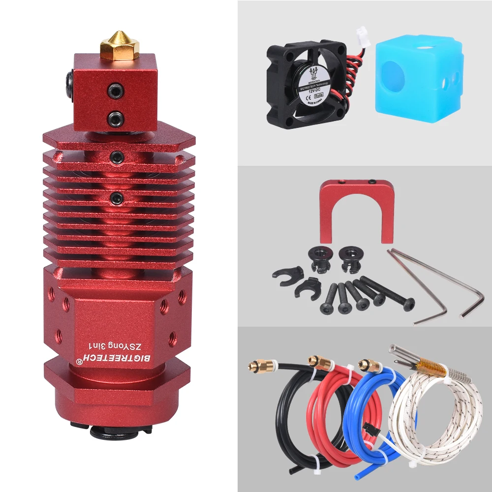 bigtreetech 3 in 1 out hotend extruder kits 1224v switching hot end kits remote feeding for cr10 series 3d printer parts free global shipping