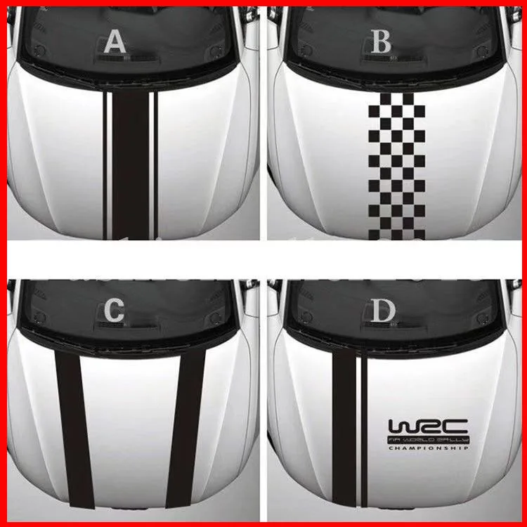 

Car DIY Sides Stickers Race Stripes Camouflage Car Decoration Accessories Hood WRC Car Sticker Decoration Scratch Personality