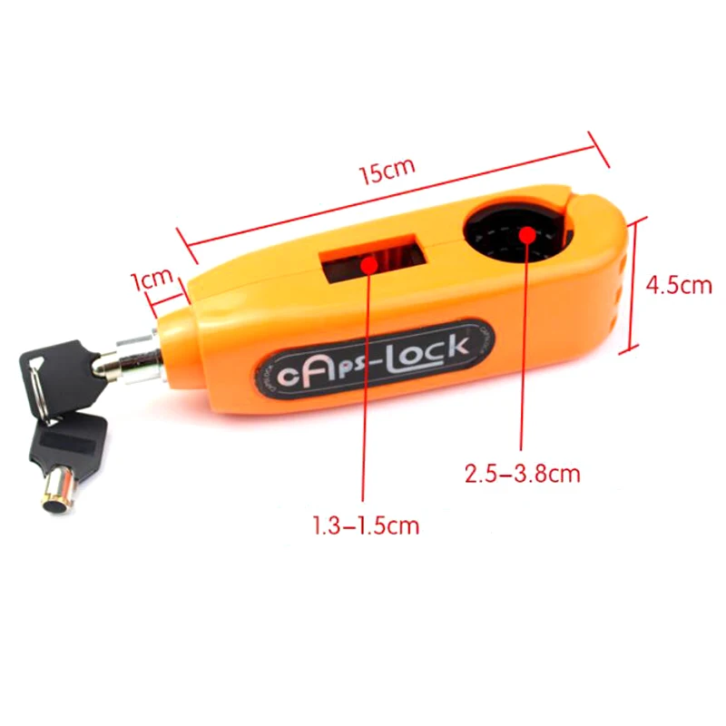 

Motorcycle Handlebar Bar Grip Brake Lever Lock Anit Theft Security Caps-Lock