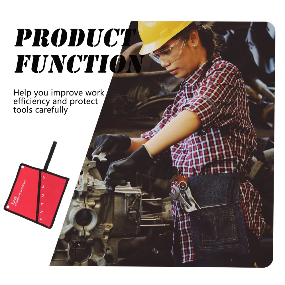 

3pcs Wrench Bag Canvas Roll Up Tools Storage Bag Hand Tools Organizer Pouch