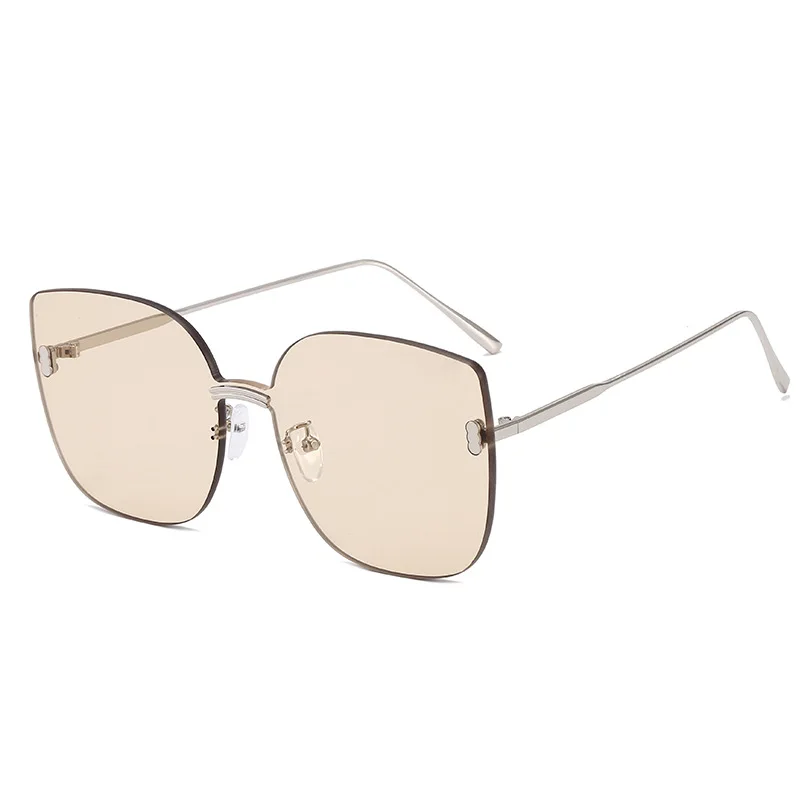 

Tidien Vintage Women Sunglasses Fashion Metal Brand Designer Rimless Ladies Sun glasses for Square UV400 Glasses 88211
