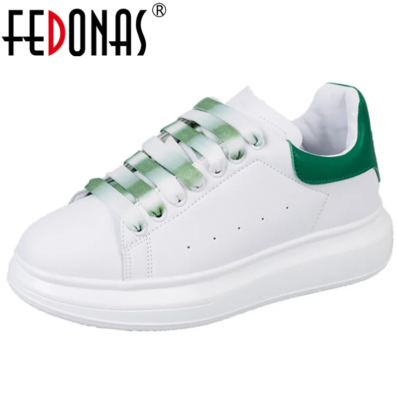 Женские кроссовки на плоской подошве FEDONAS Разноцветные Повседневные туфли