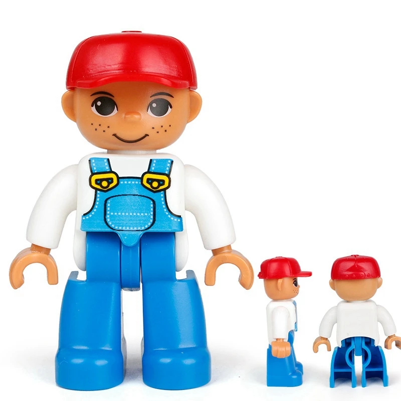 Большие частицы строительные блоки аксессуары Duplo фигурки животных обезьяна