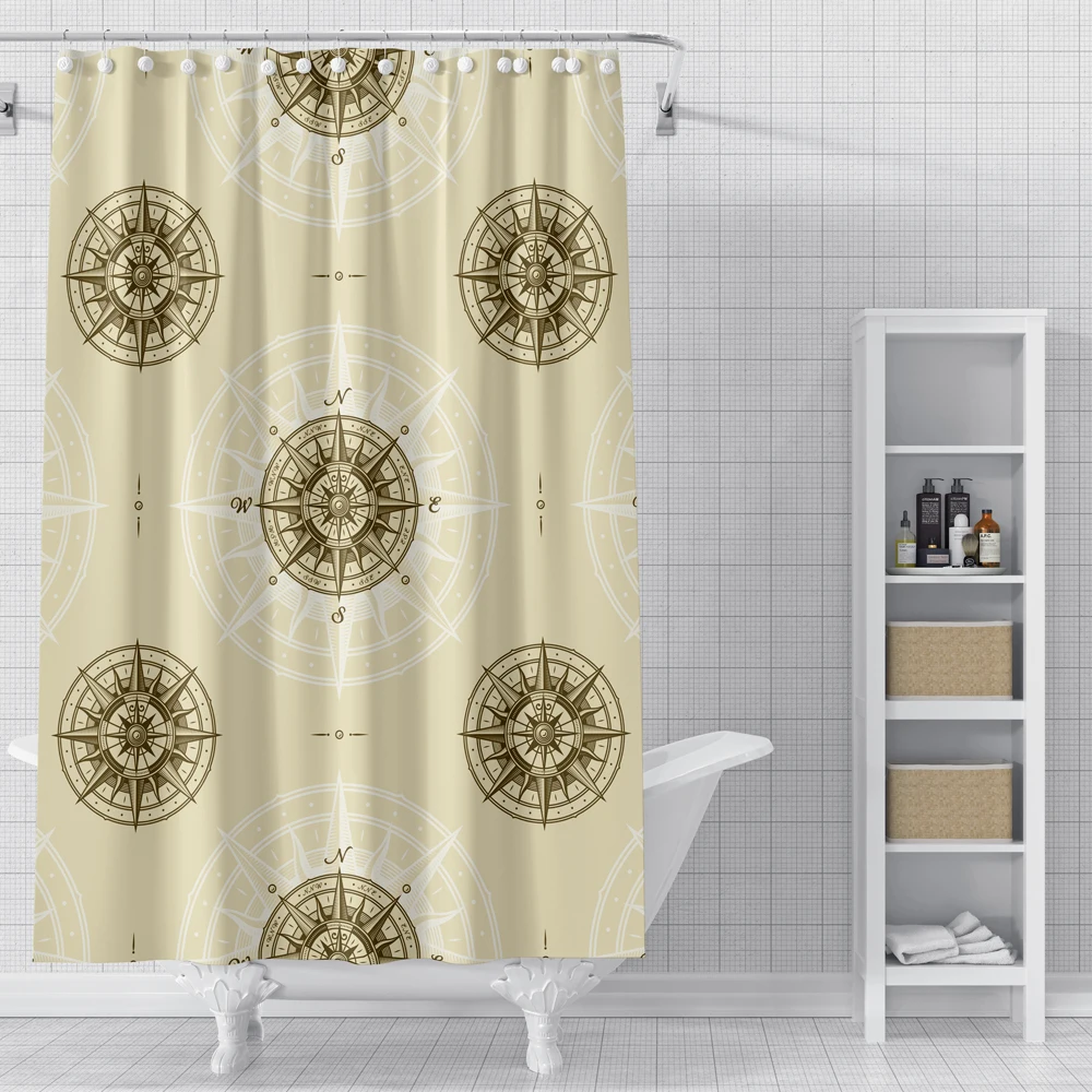 Стикеры морской тематики занавеска для ванной водонепроницаемая душа штора из