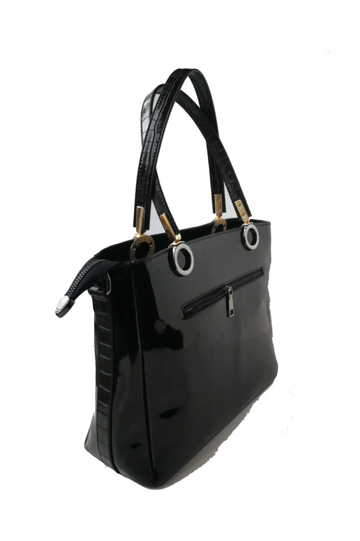 

Women's Bright Black Hand Bag