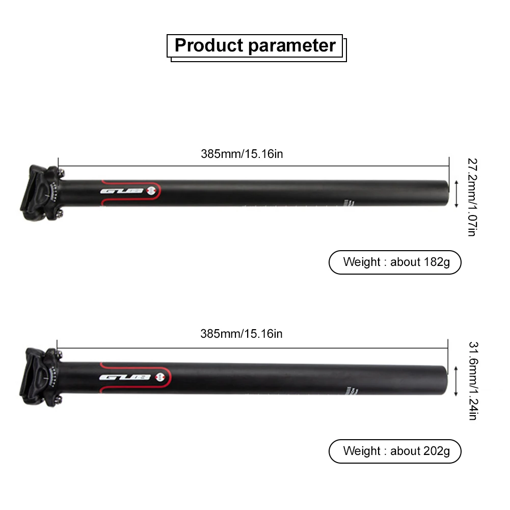 

Ultra-Light Carbon SeatPost 27.2mm/31.6mm Carbon Fiber Bike Seatpost Suitable for Most Bicycle Mountain Bike Road Bike MTB