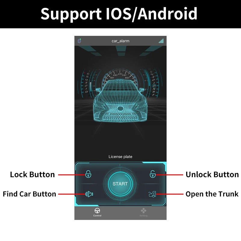 Универсальная автомобильная сигнализация s автомобильный комплект