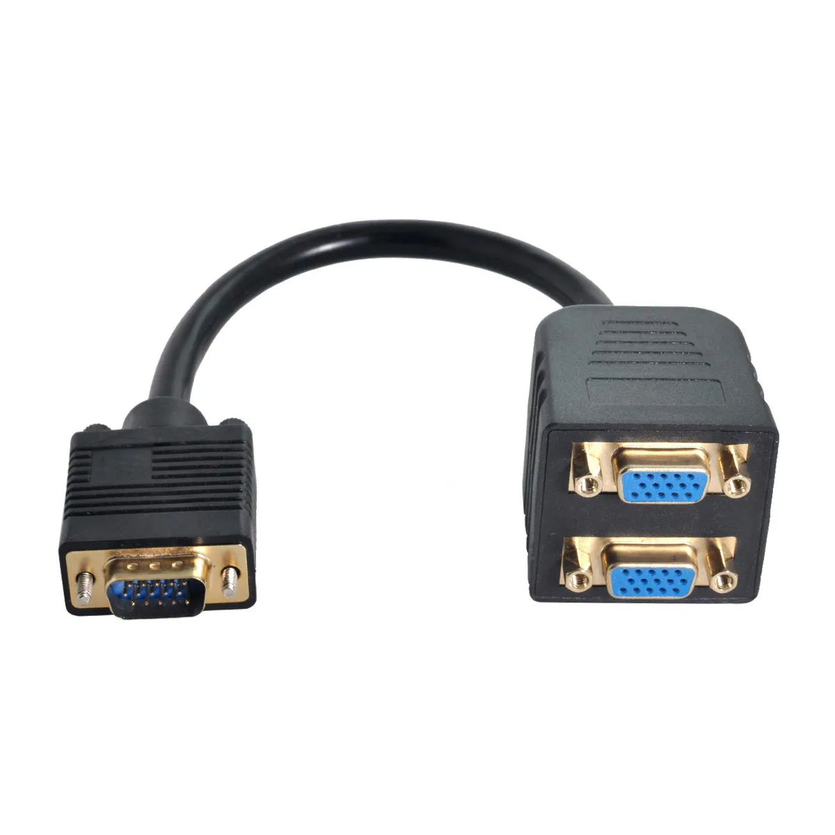 Удлинительный кабель разветвитель с RGB VGA SVGA Male на 2 HD 15 Female|rgb vga|extension cable2 vga |