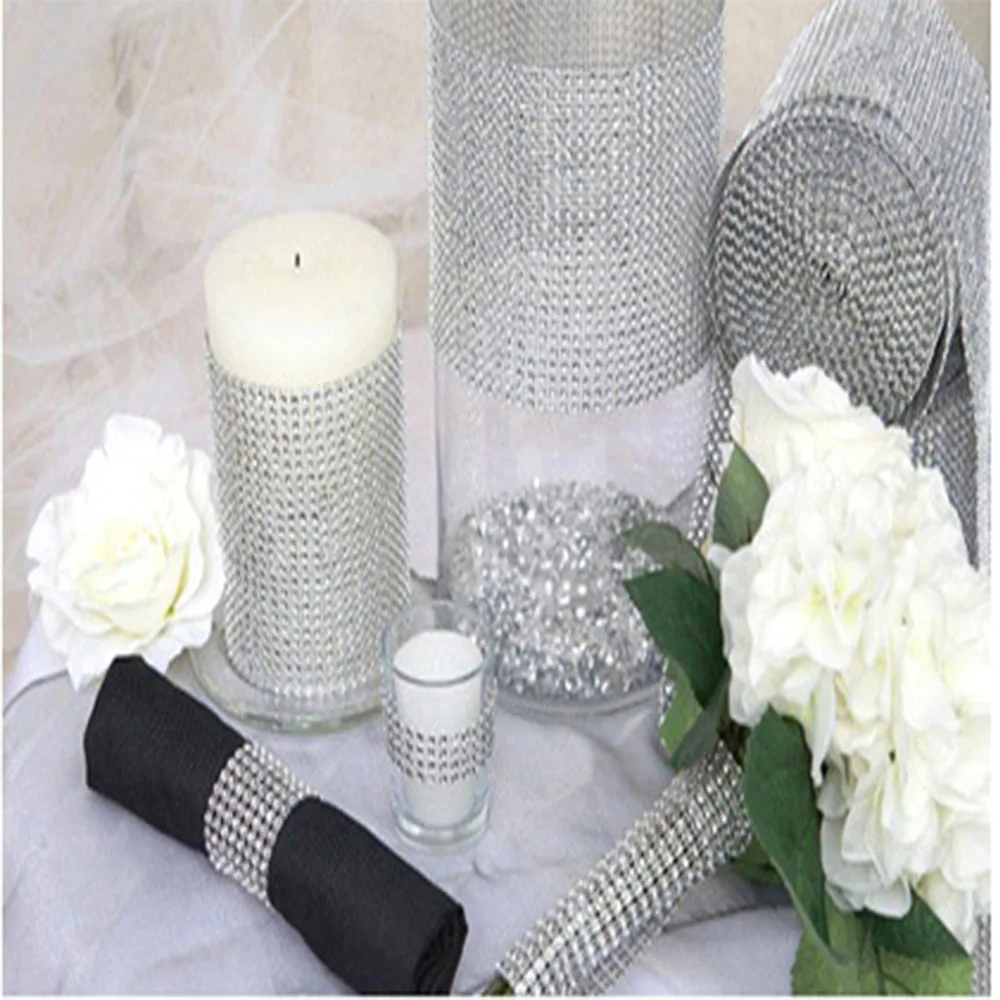 12 см * 100 Сетка рулон с алмазами событие Вечеринка День рождения Свадебные DIY
