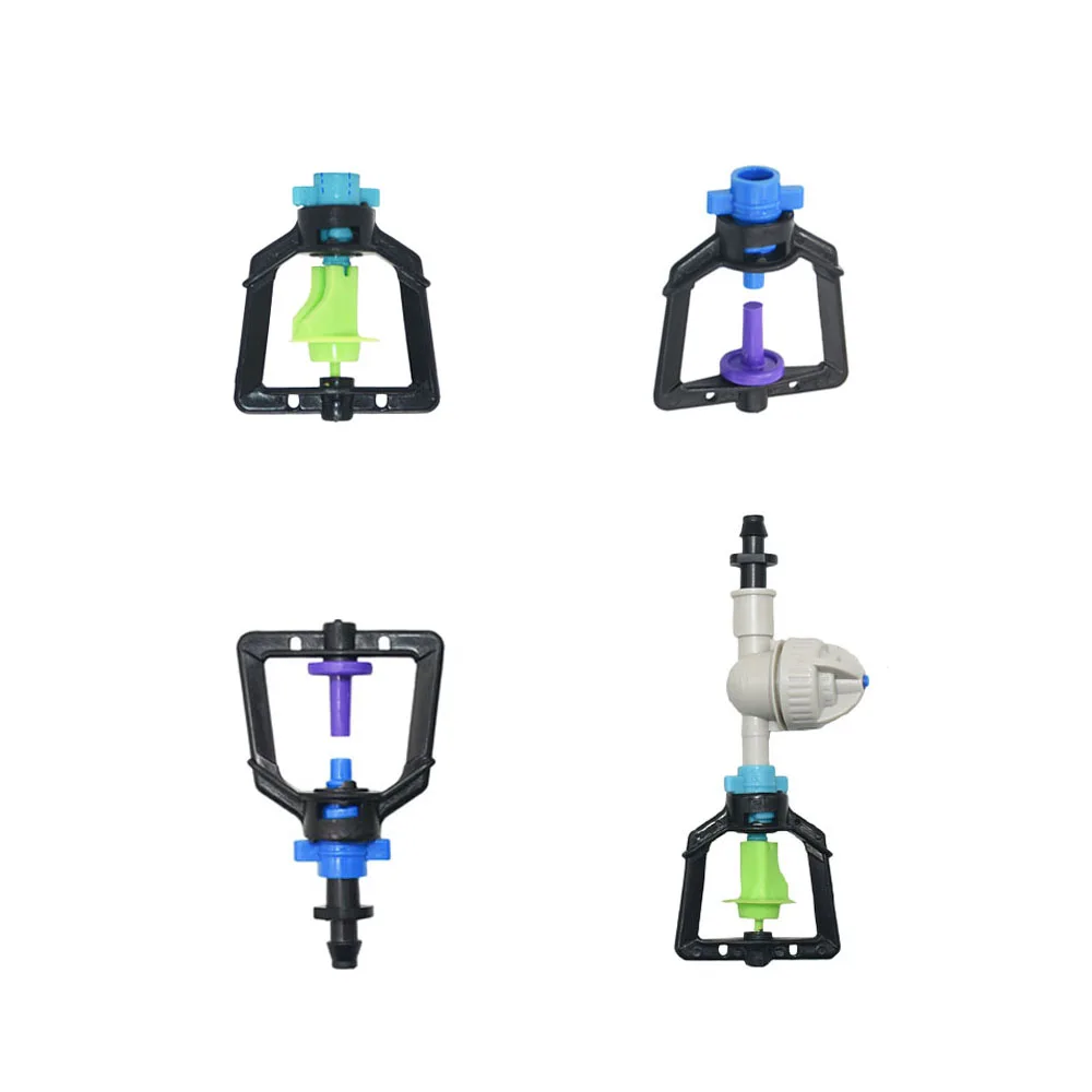 

5 шт. парниковая рефракционная микро-сопла 360, садовая система капельного орошения, подвесной увлажнитель, распылитель с зазубриной 4/7 мм