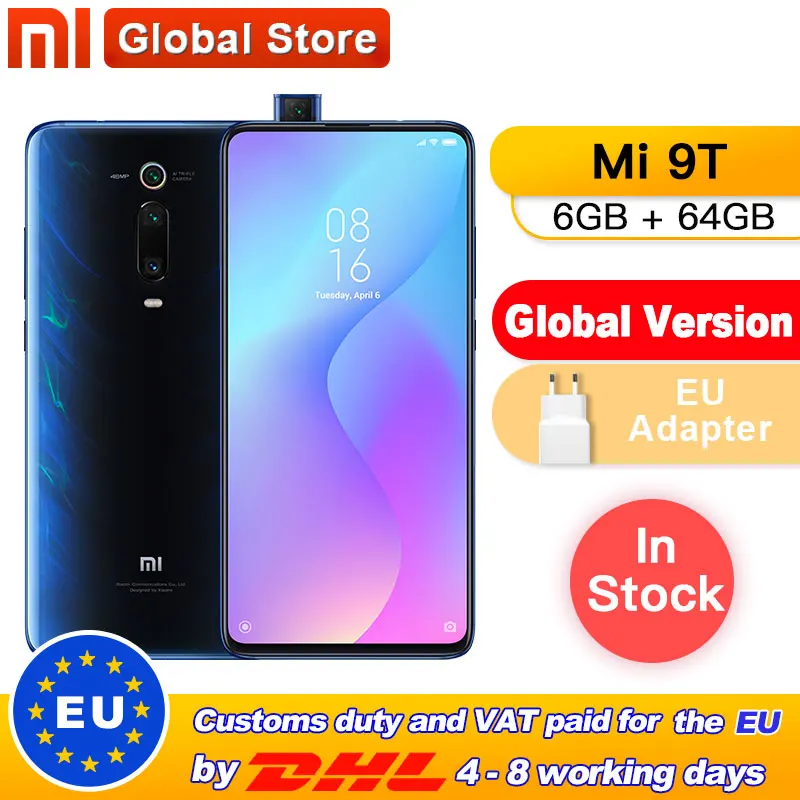Глобальная версия смартфона Xiaomi Mi 9T (Redmi K20) 6 ГБ 64 Snapdragon 730 всплывающая фронтальная