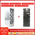 Комплект для майнинга ETH и т. д. ZEC Ethereum Rig, чехол BTC-D37 шасси с 4 вентиляторами, материнская плата 8 слотов 4 Гб DDR 128 Гб SSD 1800 Вт PSU