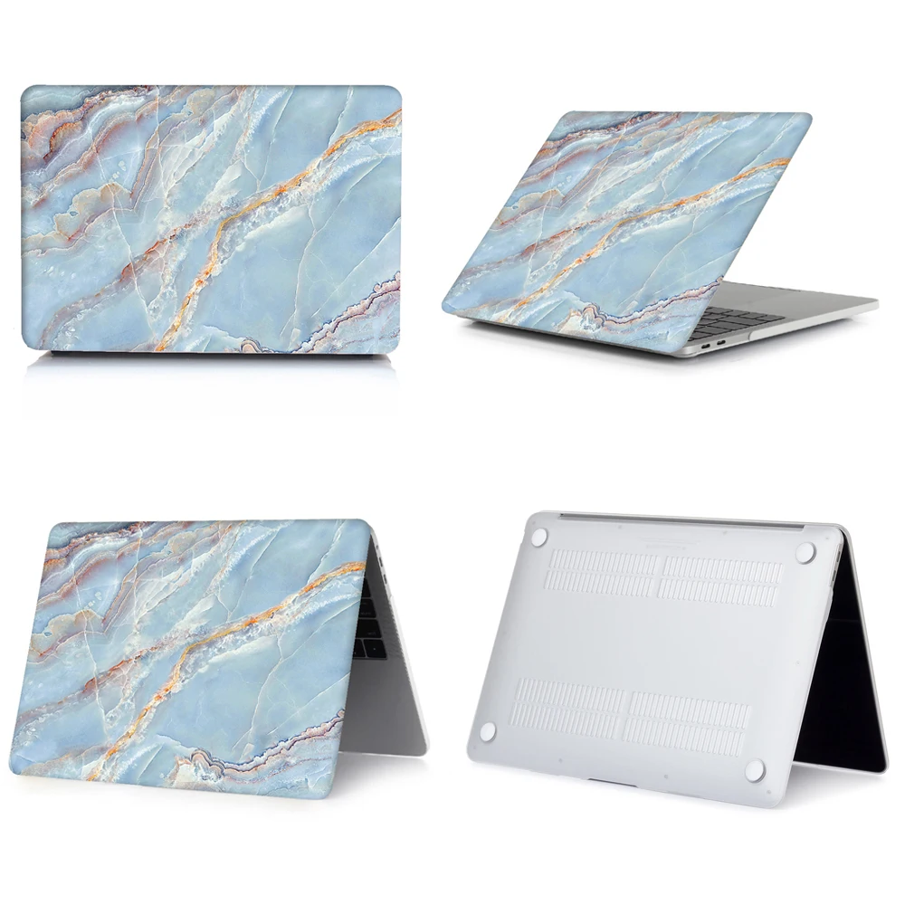 Мраморный чехол для ноутбука Apple MacBook Touch ID A1932, Air 13 A1369 Pro retina 11 12 13 15 Pro 13,3 15,4 Touch Bar+ чехол для клавиатуры