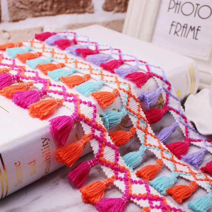 1 ярд/партия кружевная лента для шитья помпон кисточка помпоны отделка 5 см ширина