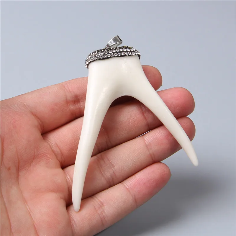 Винтажная подвеска в этническом стиле с черепом быка коровьей костью для