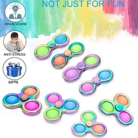 simple dimple fidget spinner toy sensory push pop bubble hand spinner finger spinner stress relief silicone for adult kids