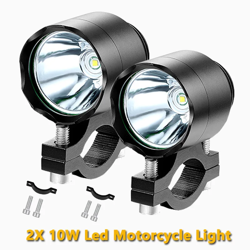 2pcs B head light Мото rcycle головной светильник T6 10 Вт светодиодный мото велосипедный передний головной светильник на руль велосипеда точечный мигающий светильник налобный фонарь для скутера фары мотоцикла - Цвет: 2pcs B head light