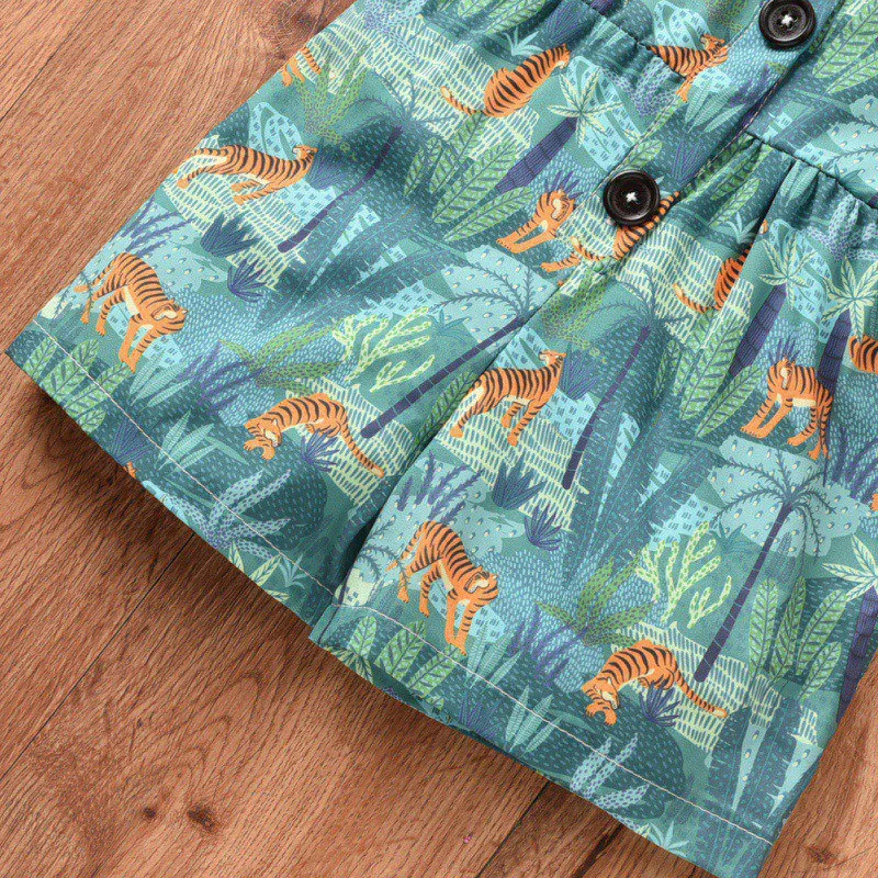 

Newborn Infant Baby Girls Princess Sleeveless Printed Button Romper Clothes Kids Baby Summer New Jumpsuit 3-24M