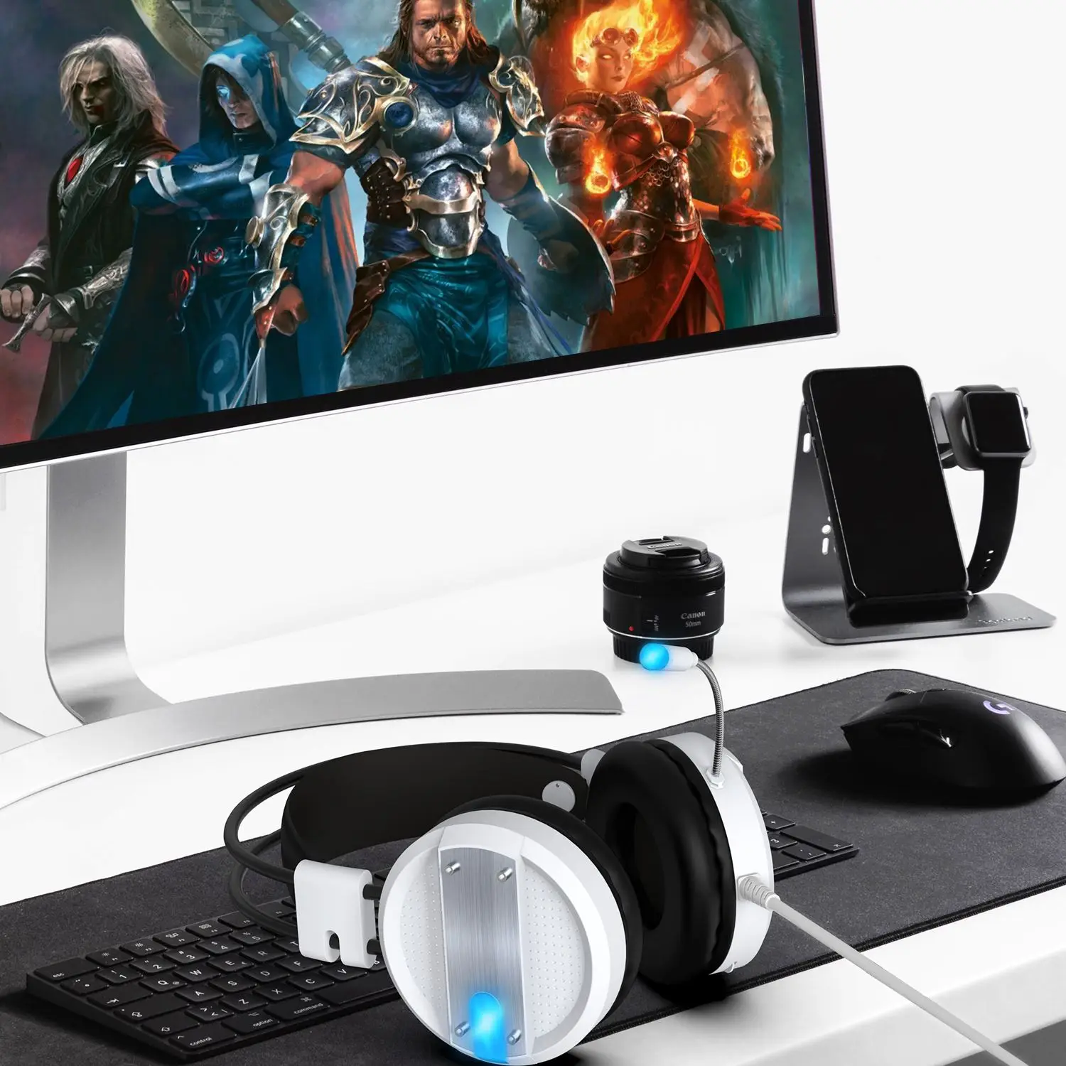 

Professional Gaming Headphone Led Light Bass Surround Stereo LED Mic Gamer Headset 3.5mm Audio Plug&USB Plug For PC Desktop