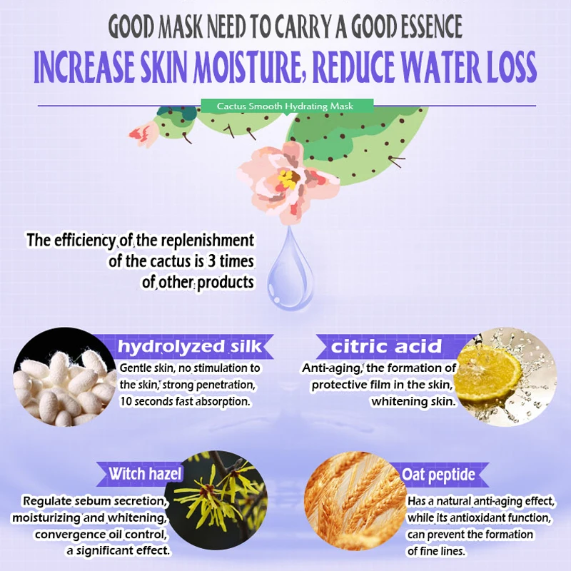 NATURE LOVE кактус увлажняющий Facel маска натуральное отбеливание завод Маска масло