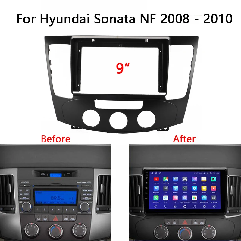 Автомобильный радиоприемник, мультимедийный проигрыватель, комплект с рамкой, автомобильная стереопанель, крышка-держатель для HYUNDAI SONATA NF ...