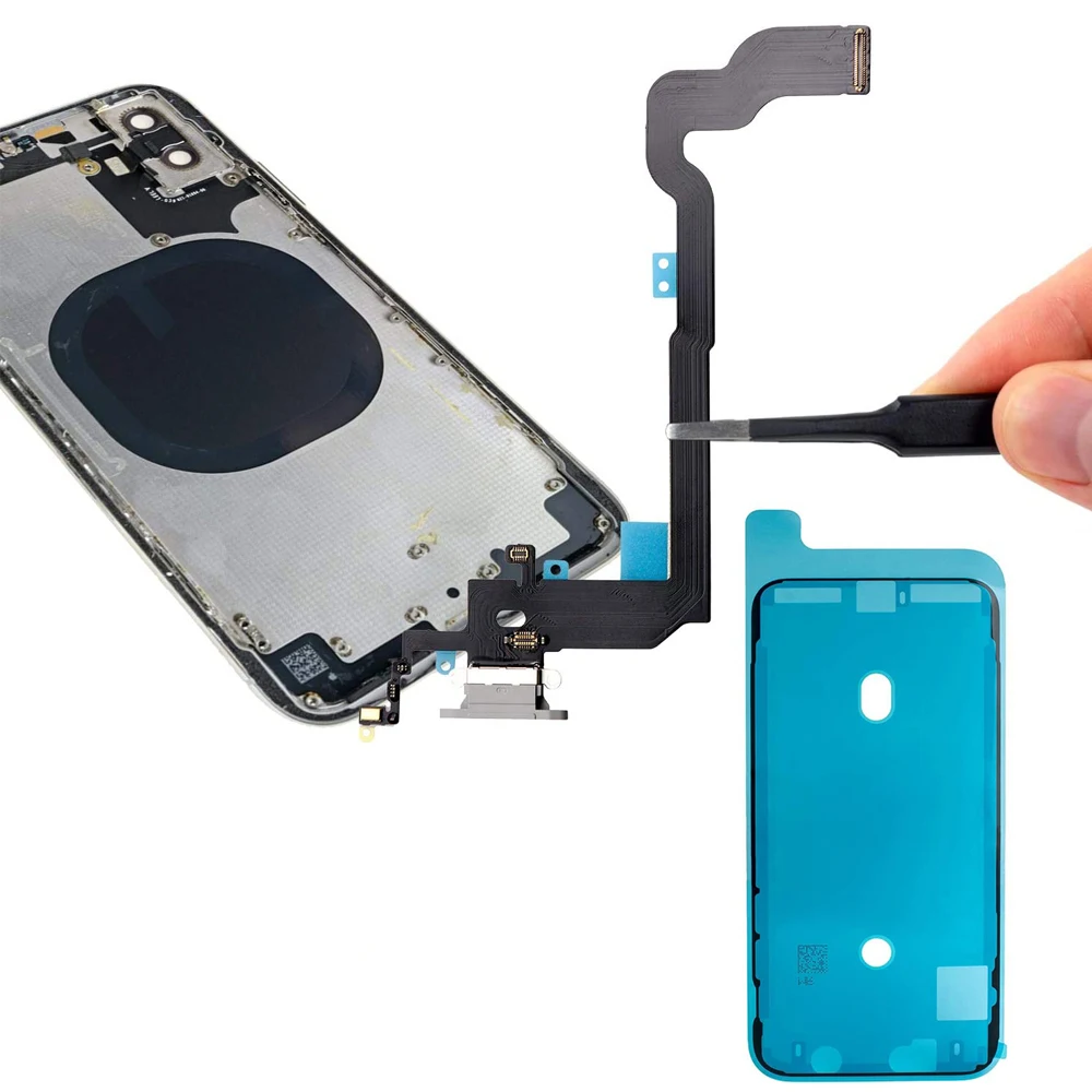 Замена гибкого кабеля для зарядного порта USB iPhone X XS Max|Шлейфы мобильных телефонов|