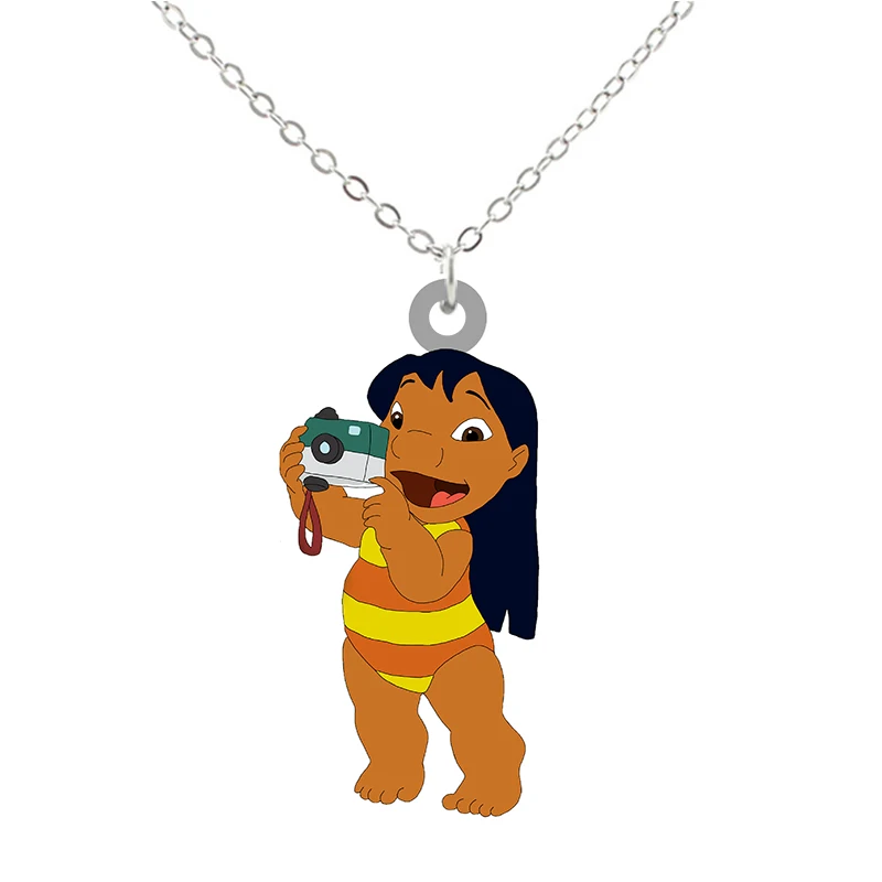 Ожерелье из акриловой смолы с изображением звезды Disney гавайская девушка Лило и