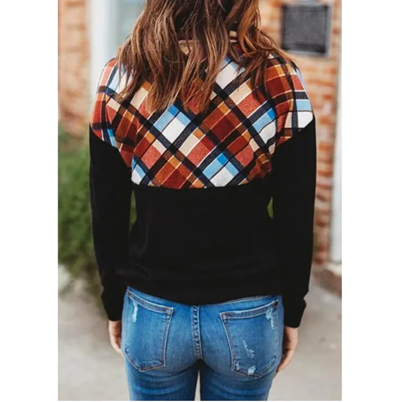 

Women's Sweatshirts Modis Women O-Neck print Appliques Long Sleeve zipper Sweatershirt Top Autumn Vetement Femme #BL4