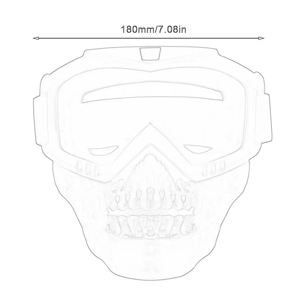 

Modular Mask Detachable Goggles And Mouth Filter Perfect For Open Face Motorcycle Half Helmet or Vintage Helmets
