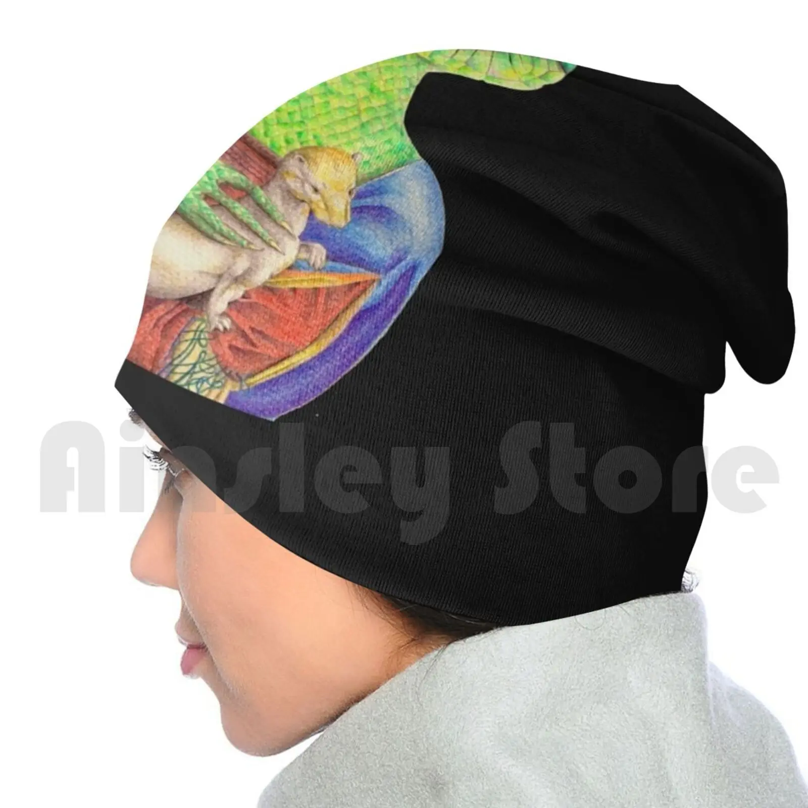 Облегающие шапки злых леди Эрмина вязаная шапка хип-хоп змея давичи да Винчи