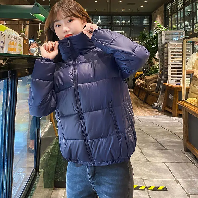 

Down cotton padded jacket women's short 2020 new winter stand collar Korean bright face bread jacket cotton padded jacket