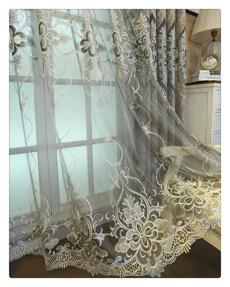 

Iron Tree Blooming Chenille Thick Jacquard Base Cloth Boutique Water-soluble Embroidery Villa for Living Room Bedroom Curtains