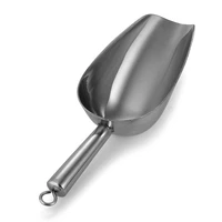 shovel of food ice flour grain pastry sugar cereal bar stainless steel