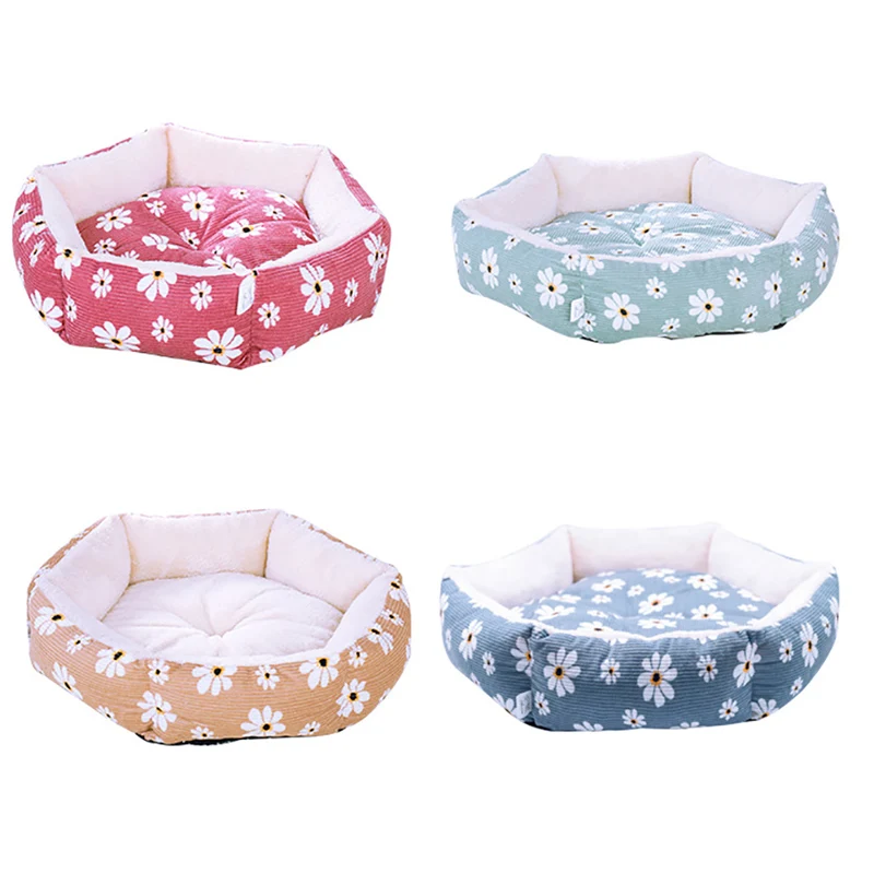 Лежанка для домашних животных домик собаки кошки зимний теплый шестиугольный