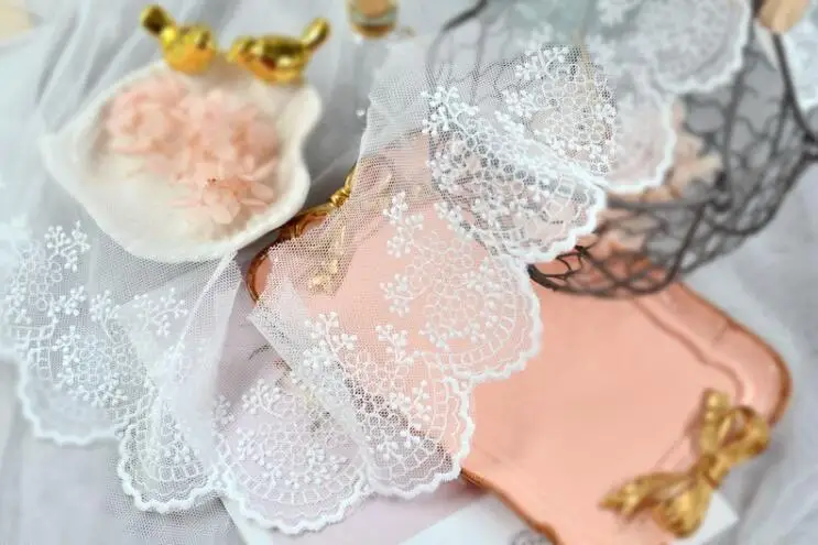 Кружевная тесьма с вышивкой из молочного шелка ширина 9 4 см 3 метра оптовая цена