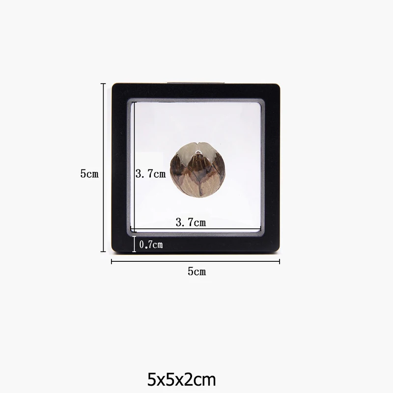 Portable Gem Display Suspended Film Box Bead Gemstone Sealed Collection Zipper Bag PU Leather Diamond Stone Pendant Storage Case