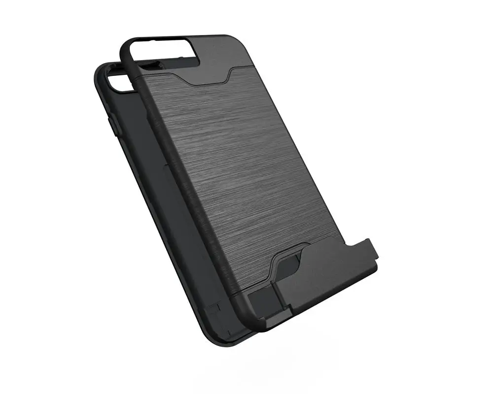 Group Vertical iPhone7 Plus Case Smooth Brushed Metal Design Back Cover For Black QKC r60 | Мобильные телефоны и