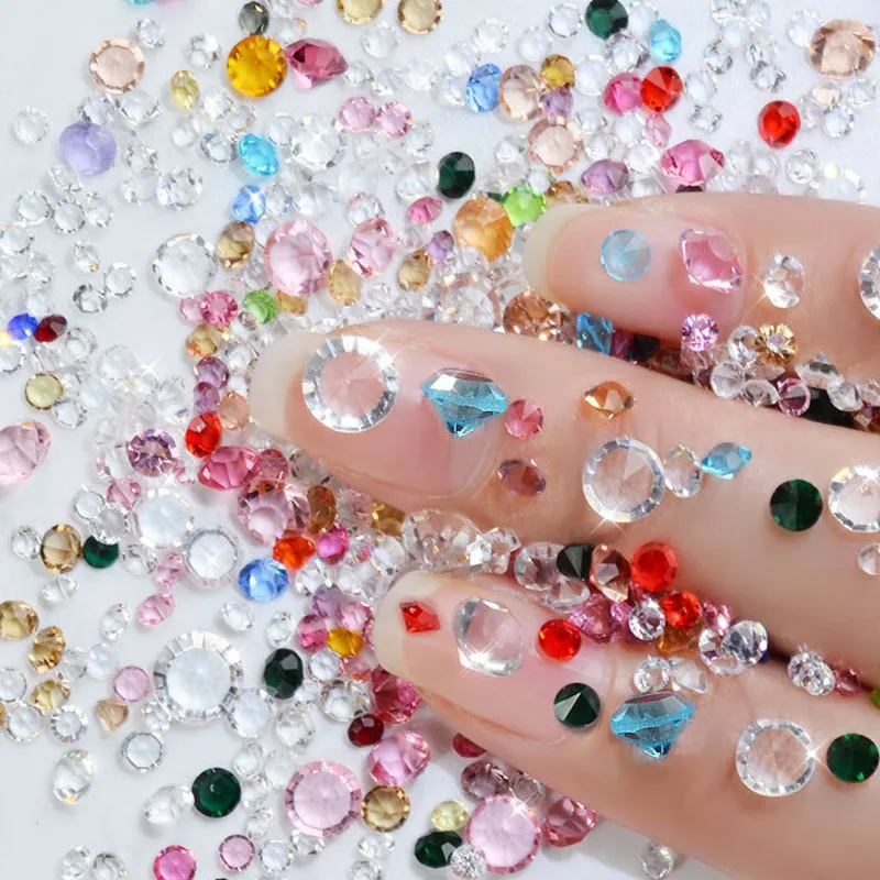 Шармы смешанные магические цвета стеклянные кристаллы микро Алмаз Стразы для