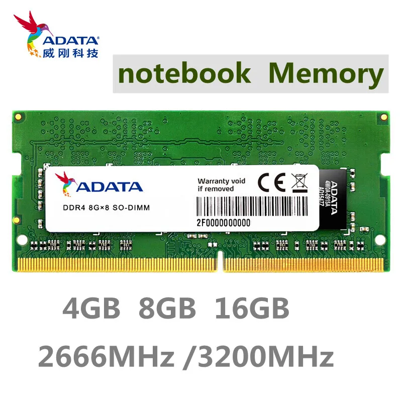 

ADATA Laptop DDR4 RAM SO DIMM 260pin 4GB 8GB 16GB 32GB 2666MHz 3200MHz for Notebook Memory