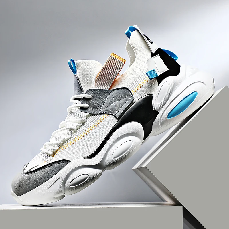 

Lightweight Woven Knit Men Shoes Mesh Outdoor Breathable Men's Sneakers Wear Resistant Men's Casual Shoes Running Shoes For Men